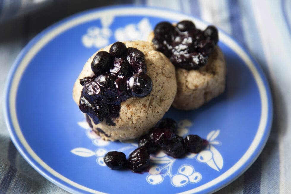 low histamine scones with Blueberry or Cream Topping