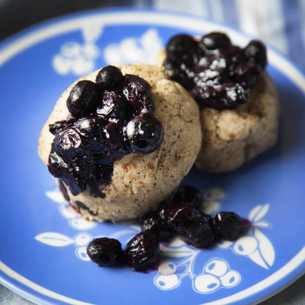 low histamine scones with Blueberry or Cream Topping