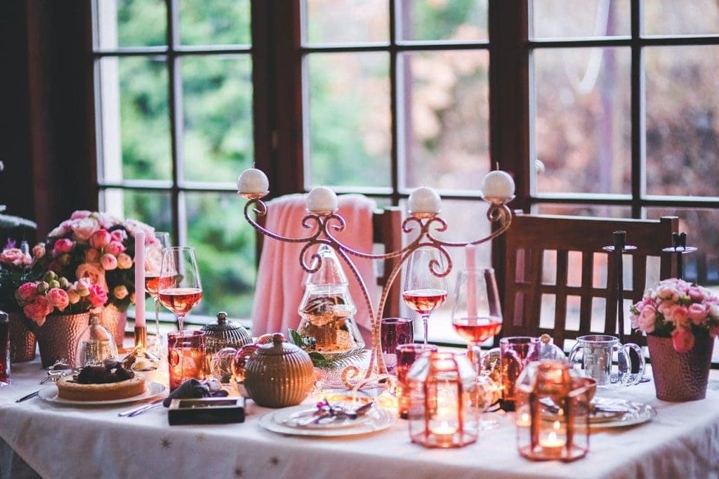 Holiday table spread