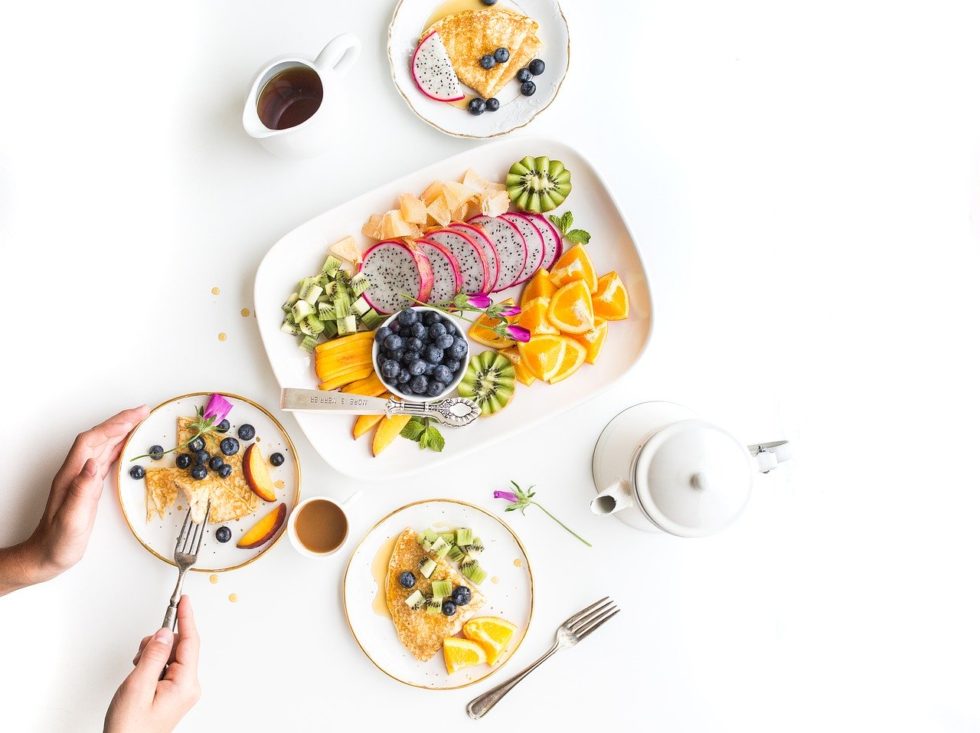 breakfast fruit plate