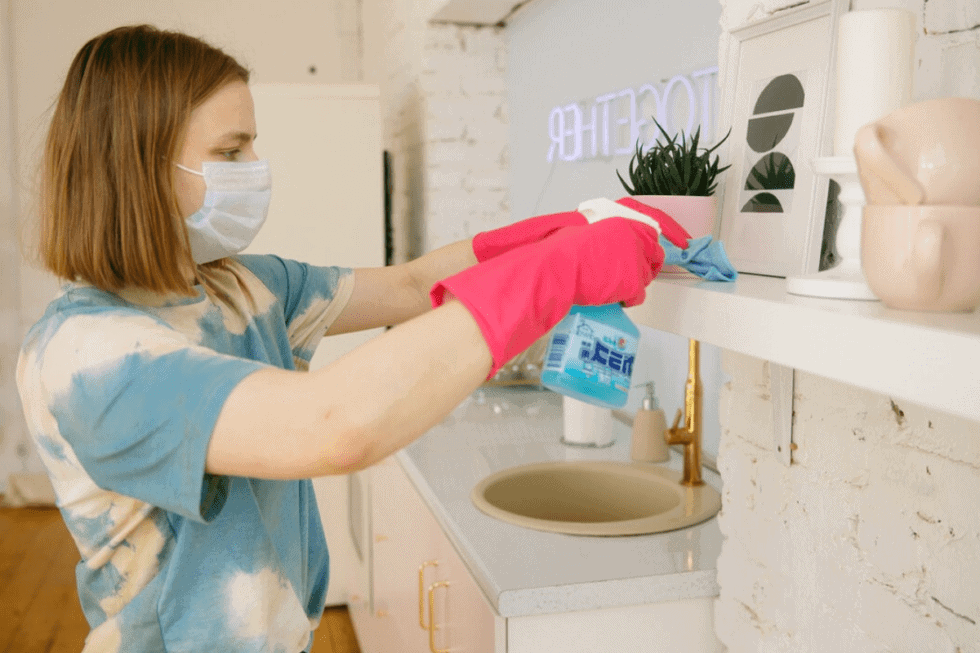 cleaning up mold