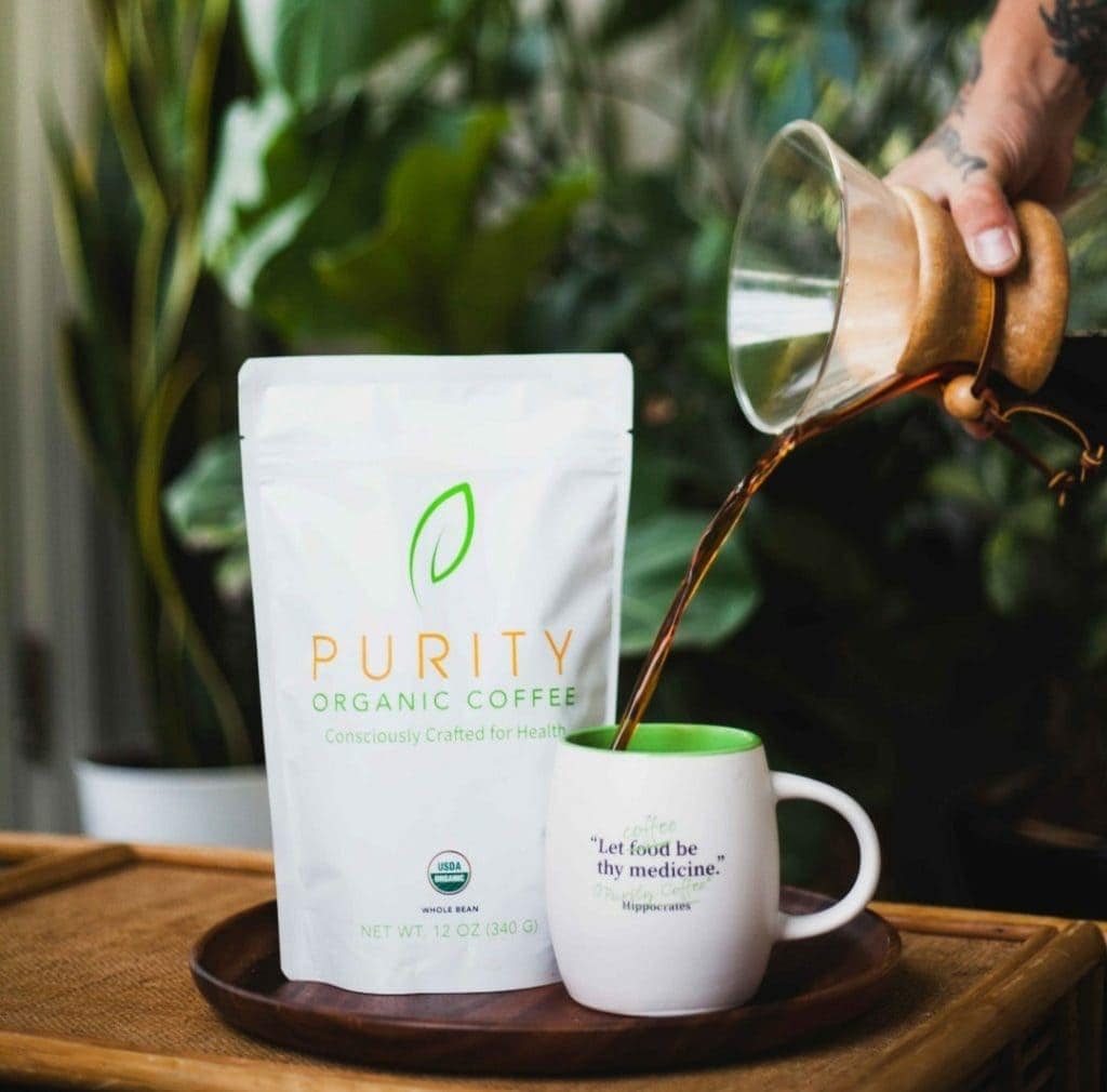 Purity Coffee bag and cup