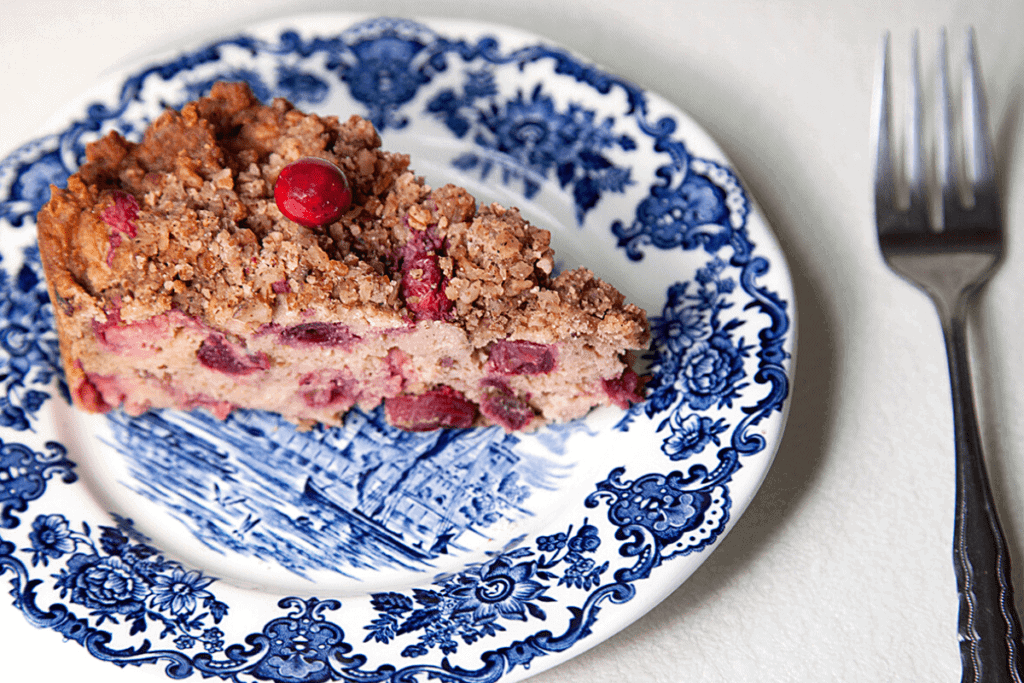 Cranberry Crumble Bar on plate