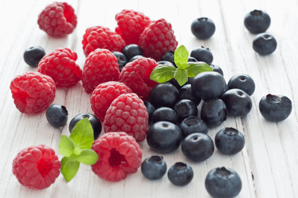 Blueberries and Raspberries