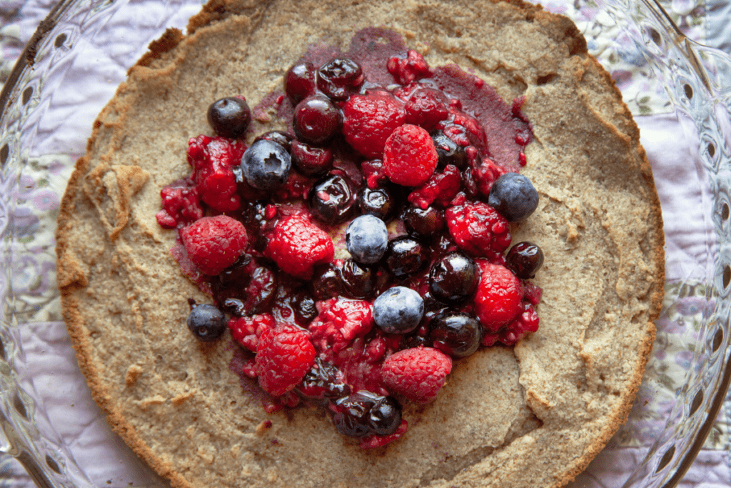 German Pancake topped with berries