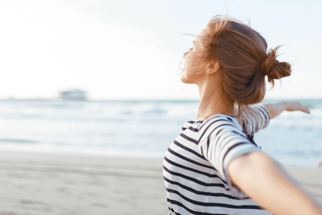 woman on beach