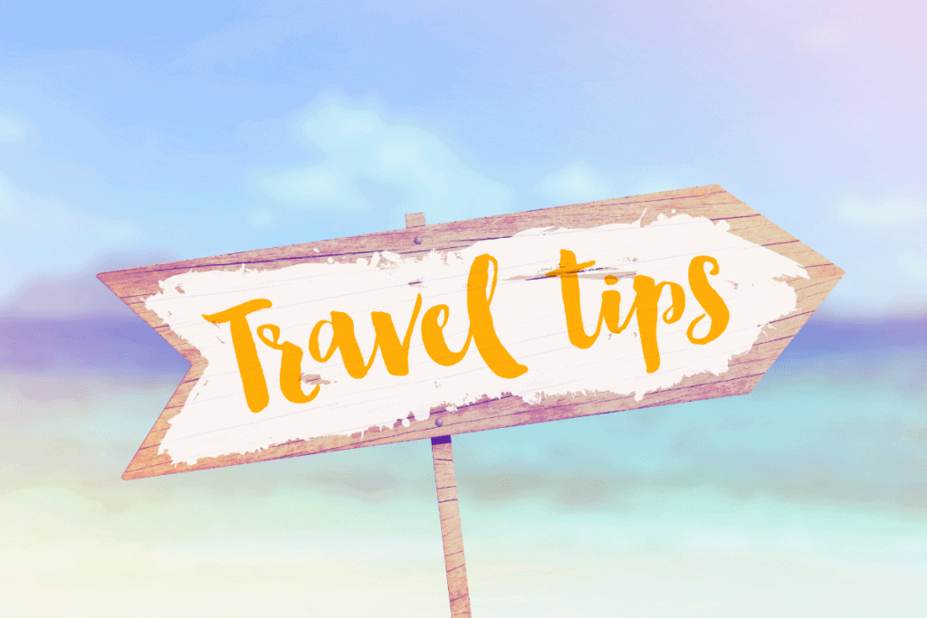 Travel Tips sign