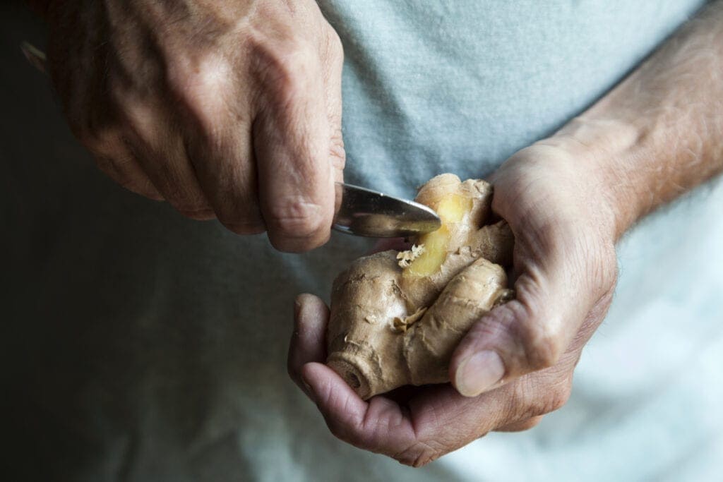 Peeling Ginger