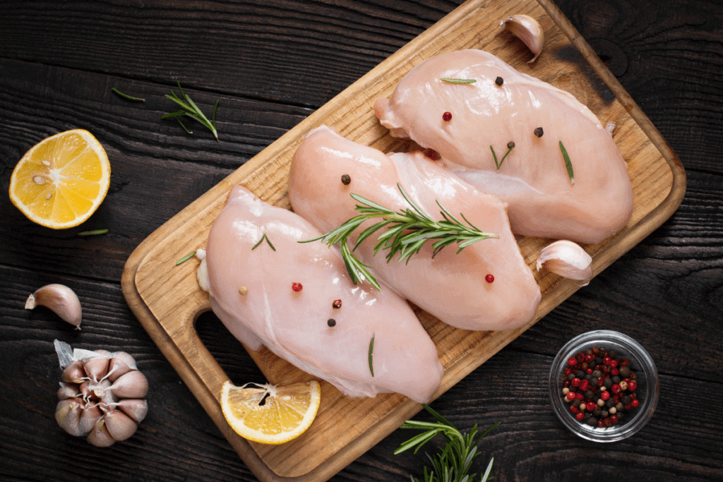 Thawing Meat on cutting board