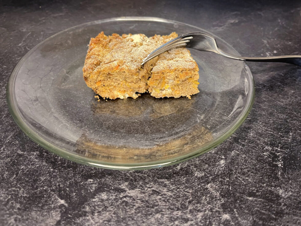 healthy carrot cake slice