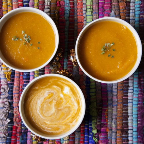 pear soup and carrot apple soup