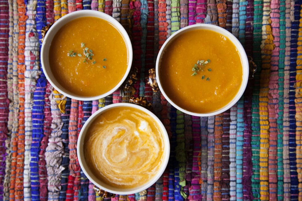 pear soup and carrot apple soup