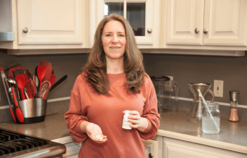 Beth holding best quercetin supplement