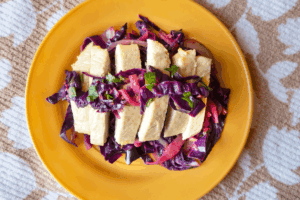 chicken with warm slaw