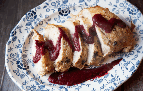 Turkey with Cranberry Sauce