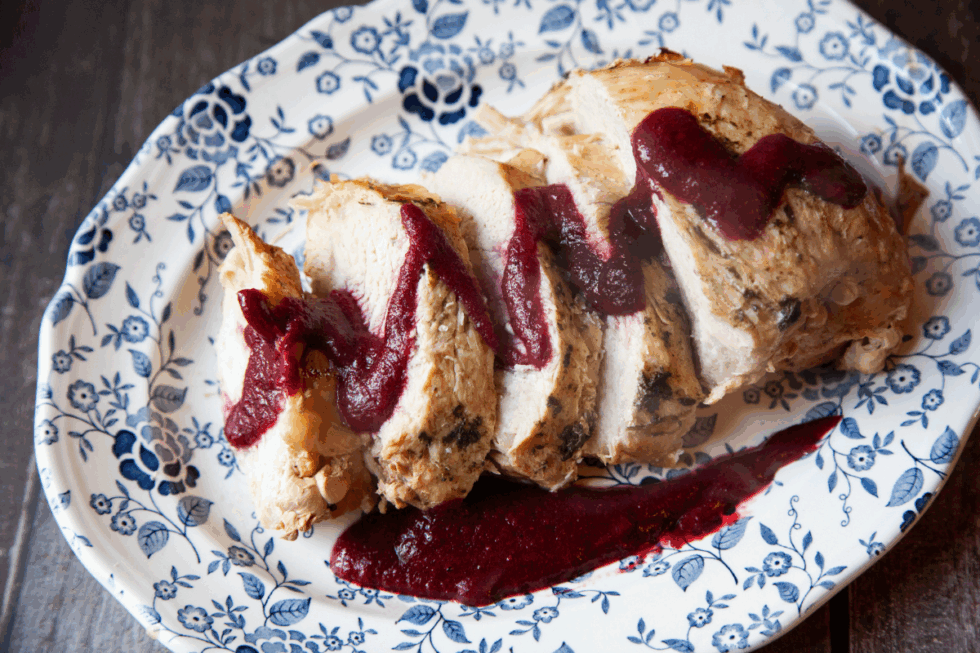Turkey with Cranberry Sauce