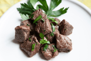 Garlic and Ghee Bison Bites