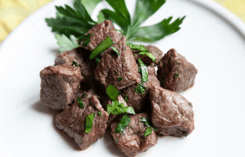Garlic and Ghee Bison Bites
